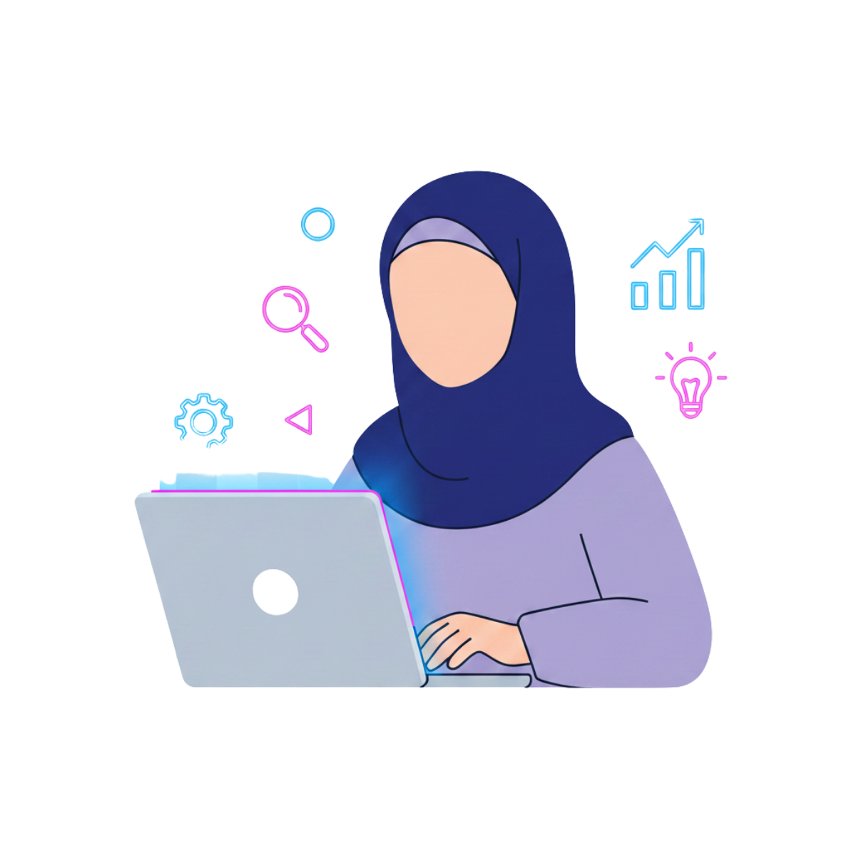 icone femme en hijab